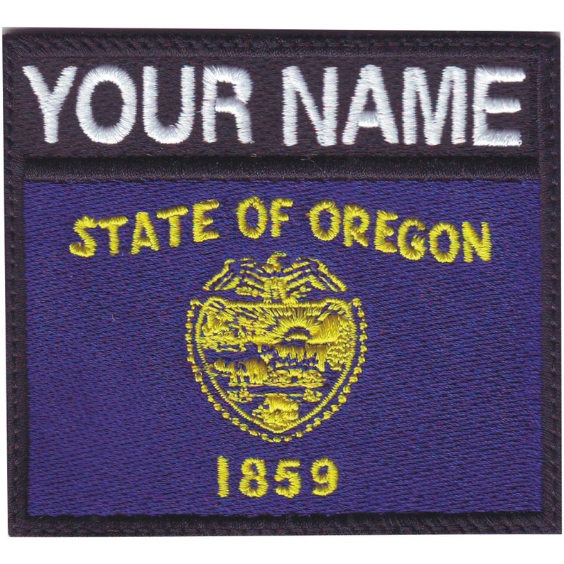 Oregon Custom Badge Flag Embroidered Patch