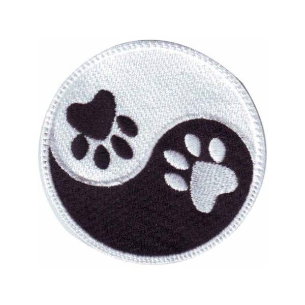 Yin Yang Paw Gestickter Aufnäher