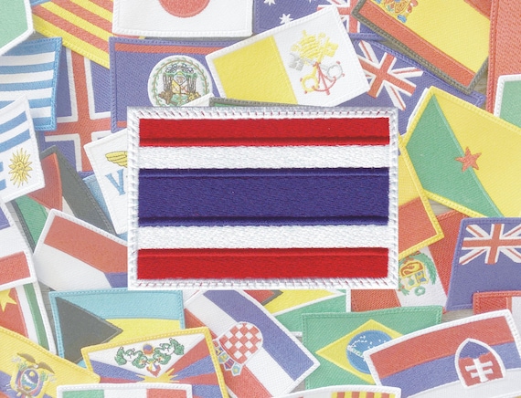 Thailand vlag stoffen opstrijk patch embleem