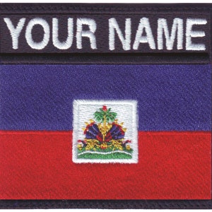 Haiti Flag Personalized Badge Embroidered  Patch