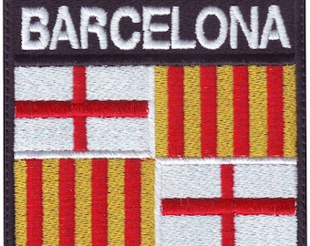 Écusson brodé drapeau Barcelone Espagne