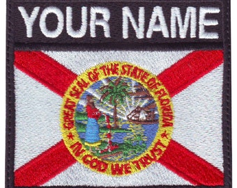 Florida Personalized Badge Flag Embroidered  Patch