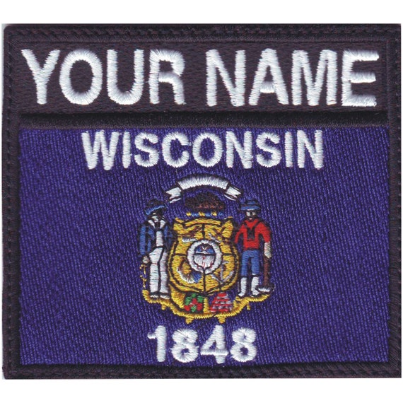 JBCD Toppa Tattica Con Bandiera Del Wisconsin | 2 Pezzi | 8x5 Cm | Ricamo UV Resistente | Con Supporto A Gancio Per Abiti E Zaini - 2