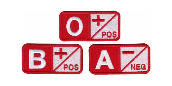Blood Type Red Embroidered Patch