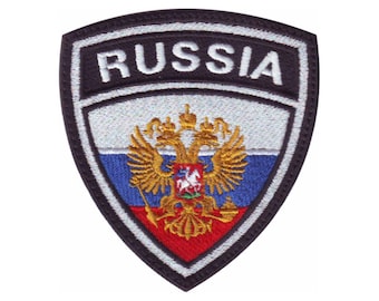 Russia w/Eagle Crest Flag Embroidered Patch