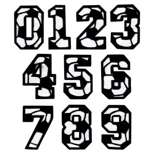 3&quot; Soccer Number Embroidered Sew on Patch