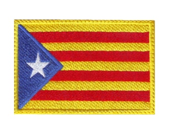 Toppa ricamata con bandiera spagnola Catalunya Estelada