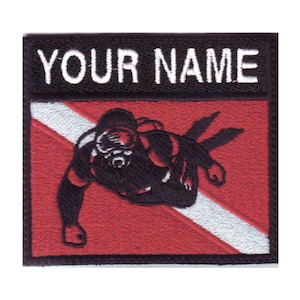 Scuba Diver Custom Badge Flag Embroidered  Patch
