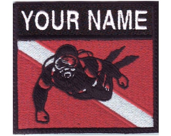 Cypress Collectibles 50 Dives SCUBA Diving Patch - Embroidered Iron-On With Diver Down Flag