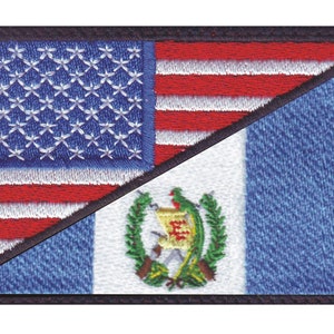 US / Guatemala Flag Embroidered Patch