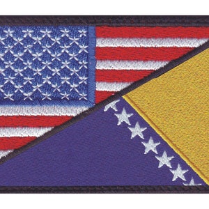 US / Bosnia Flag Embroidered Patch
