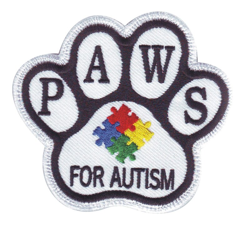 Paws for Autism Service Dog Embroidered Patch Etsy