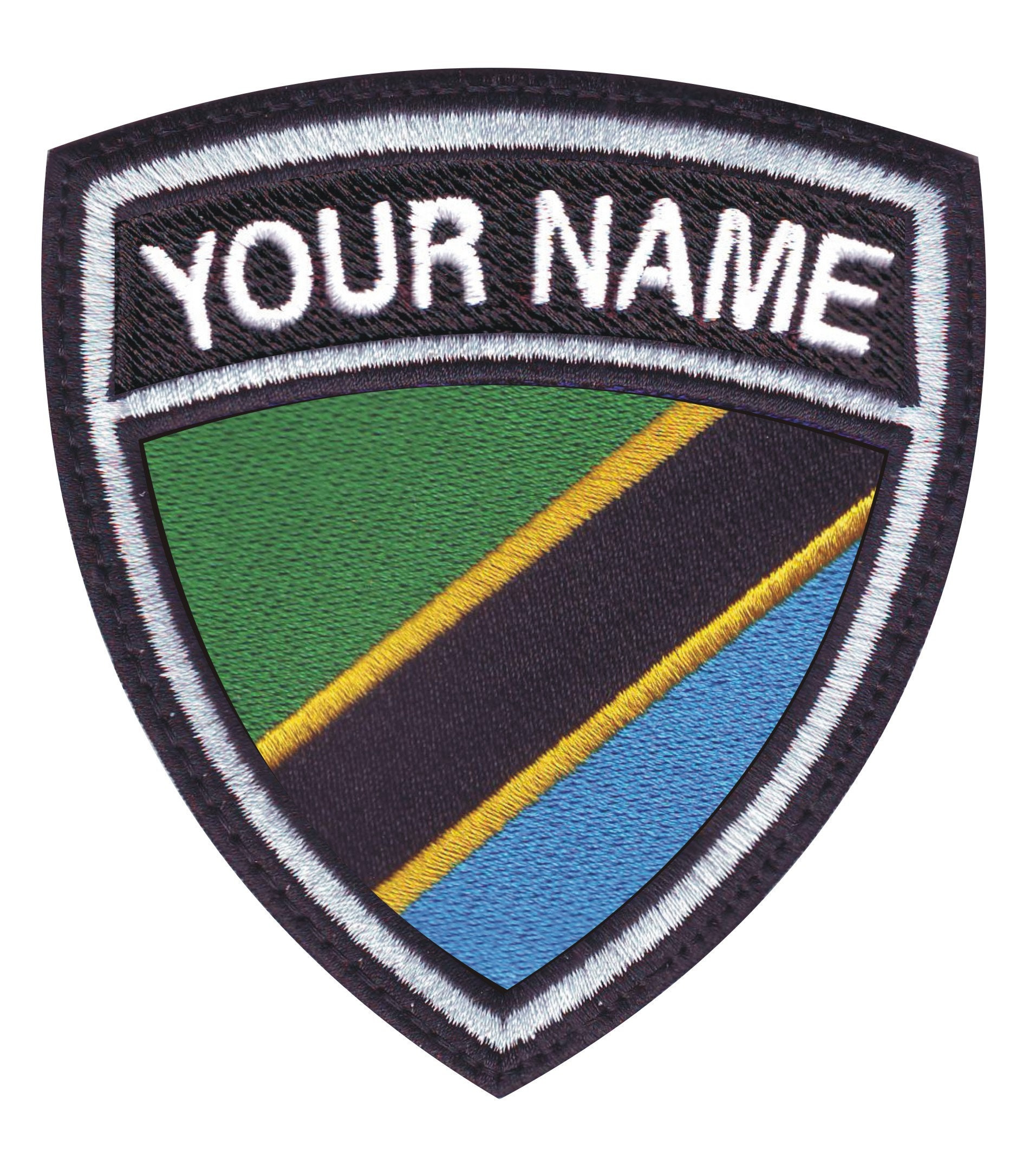 Tanzania Flag Personalized Crest Flag name Embroidered Patch