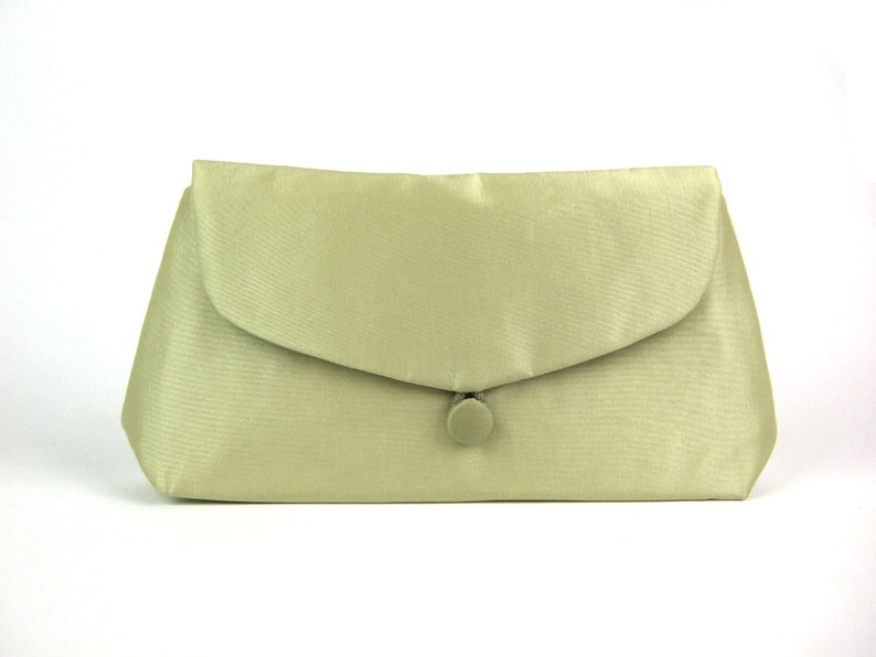 grüne Abendtasche, Clutch, Handtasche, klein, schlicht, Taft, dunkelgrün, grün, olivgrün, festlich, elegant, Clutch, Tasche Taft, Hochzeit Lindgrün