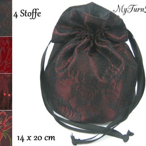Abendtasche, Trachtentasche, Dirndltasche, Pompadourbeutel, historisches Kostüm, Tanzball, festlich, Hochzeit, Brautjungfer, bordeaux, rot