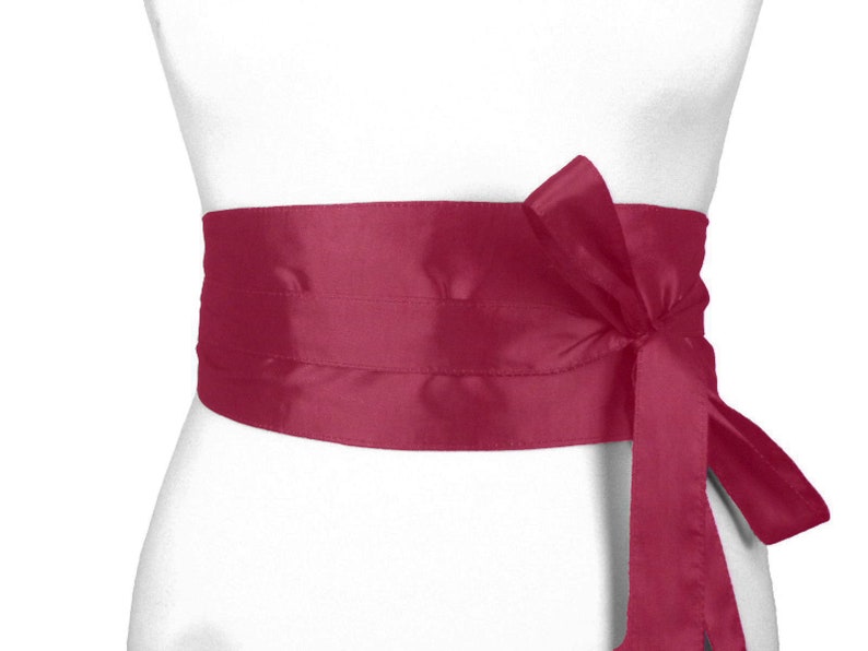 Taffeta belt, wide belt, tie belt, waist belt, festive, pink, obi pink, pink obi, fabric belt, taffeta, XS, S, M, L, XL, XXL, bow Magenta
