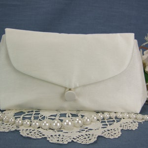 Tasche Hochzeit, Brauttasche, Clutch Braut, Hochzeit, kleine Tasche, ivory, Tasche Taft, festlich, elegant, schlicht, Umhängetasche Braut (5) ohne Band