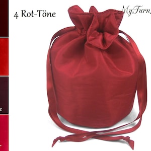 Reticule, Pompadour, Abendtasche, rot, bordeauxrot, Tanzball, Trauzeuge, festlich, Hochzeit, Dirndltasche, Oktoberfest, Beuteltasche