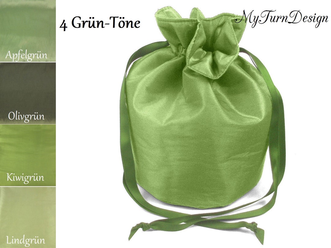 Reticule, Pompadour, Beutel, Abendtasche, grün, kiwigrün, hellgrün