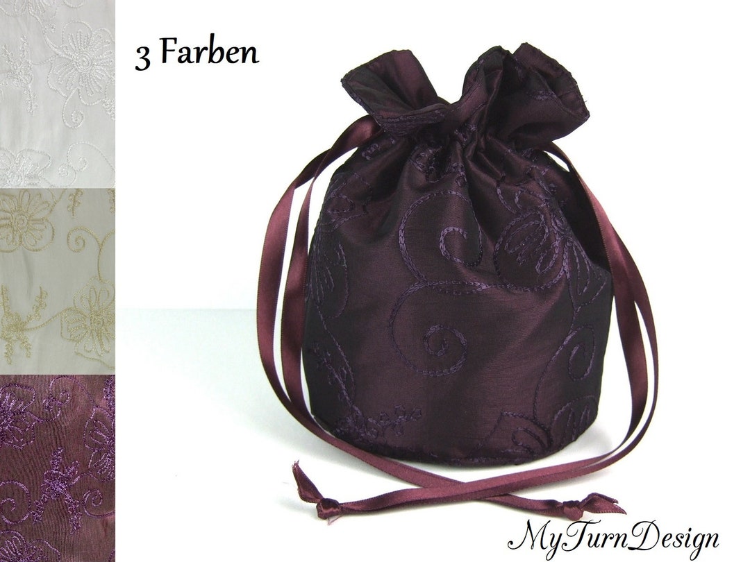 Pompadour Beutel Brauttasche Schwarz Pompadourbeutel, Abendtasche