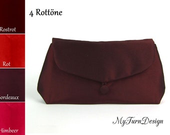 bolso de mano pequeño, bolso de mano, bolso de noche, sencillo, tafetán, rojo oscuro, bolso de noche rojo, festivo, elegante, burdeos, rojo vino, bolso de tafetán,