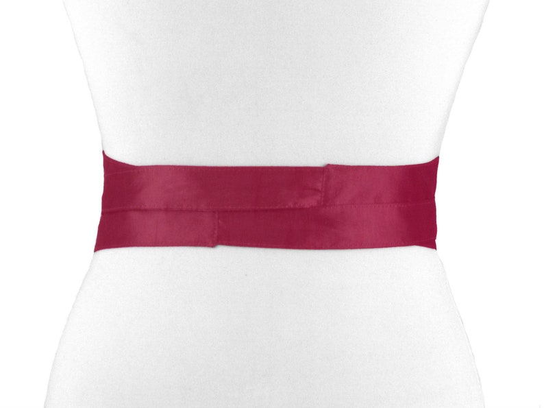 Taffeta belt, wide belt, tie belt, waist belt, festive, pink, obi pink, pink obi, fabric belt, taffeta, XS, S, M, L, XL, XXL, bow image 7