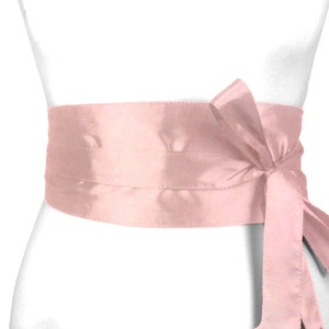 Taffeta belt, wide belt, tie belt, waist belt, festive, pink, obi pink, pink obi, fabric belt, taffeta, XS, S, M, L, XL, XXL, bow Hellrosa