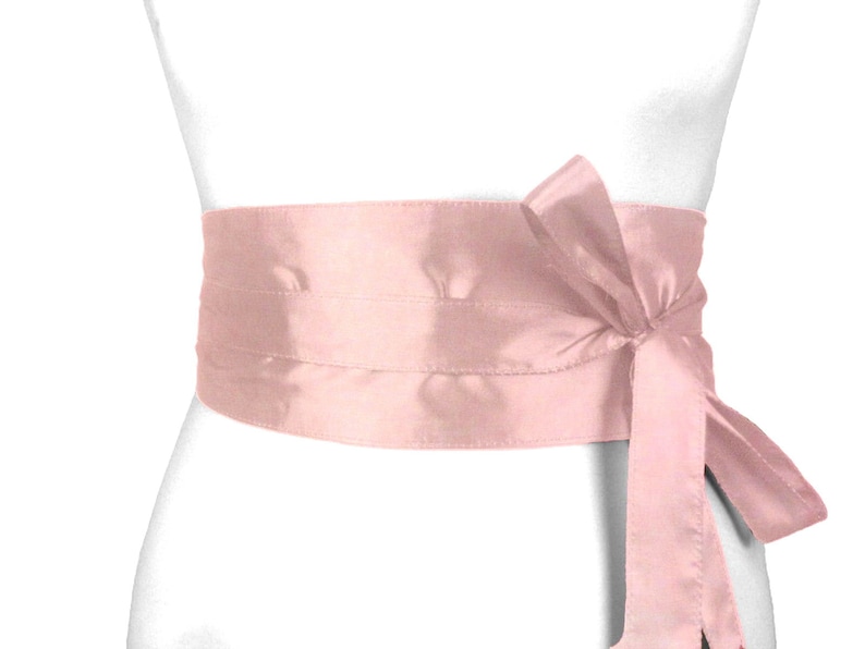 Taffeta belt, wide belt, tie belt, waist belt, festive, pink, obi pink, pink obi, fabric belt, taffeta, XS, S, M, L, XL, XXL, bow Hellrosa