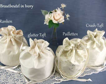 Pompadour, bag, wedding bag, bridal bag, bridal bag, taffeta, white, ivory,  cream, simple, festive, wedding, bag bag, ivory