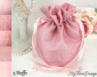 Pompadour bag, bag, taffeta, taffeta bag, evening bag, wedding, bridal bag, pink, romantic, bridesmaid bag, flower girl