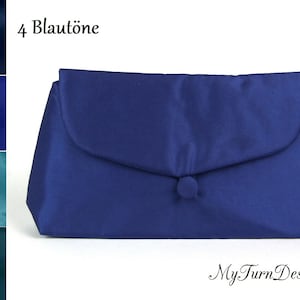 Sac à main, petit sac de soirée, pochette, petit, simple, bleu roi, taffetas, festif, élégant, pochette bleue, sac de soirée bleu roi, bleu