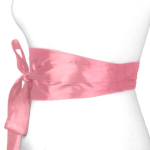 Taffeta belt, wide belt, tie belt, waist belt, festive, pink, obi pink, pink obi, fabric belt, taffeta, XS, S, M, L, XL, XXL, bow image 4