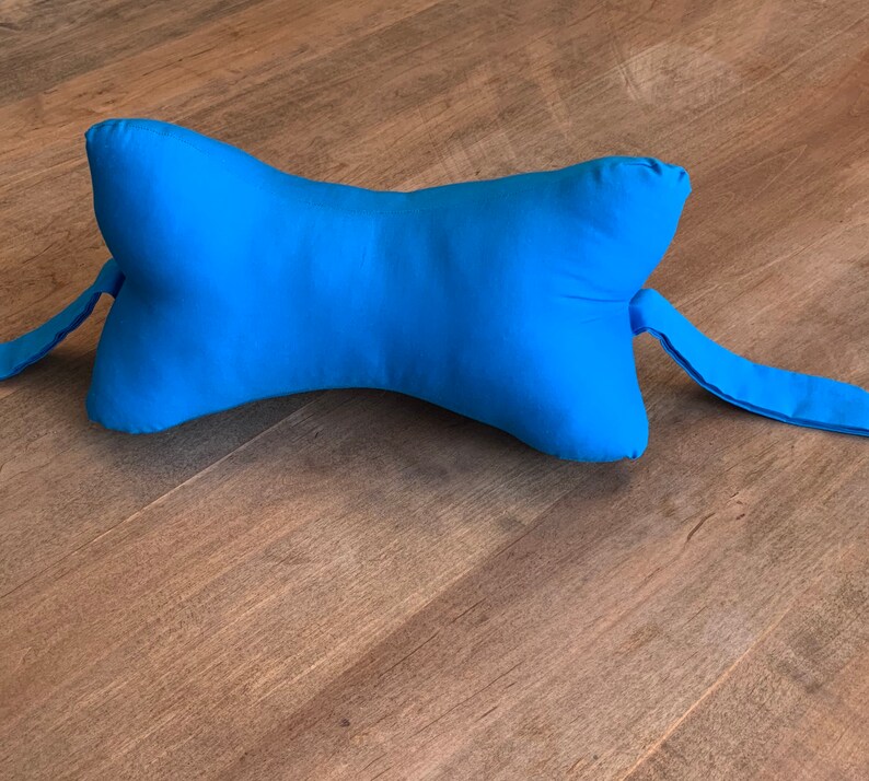 Dog Bone Pillow Neck Roll Neck Support Bright Blue Pillow Etsy