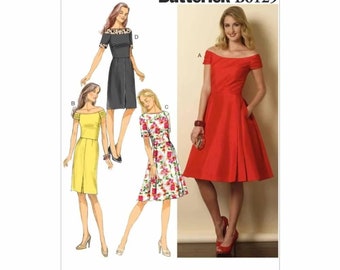 Butterick Patterns 6129 A5, Misses Petite Dress,Sizes 6-8-10-12-14