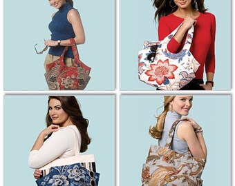 Butterick Sewing Pattern 5658 Misses Geometric Totes Handle One Size Uncut