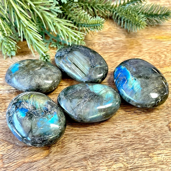 Labradorite Crystal Palm Stone - Natural Gemstone for Life Transitions - You get ONE