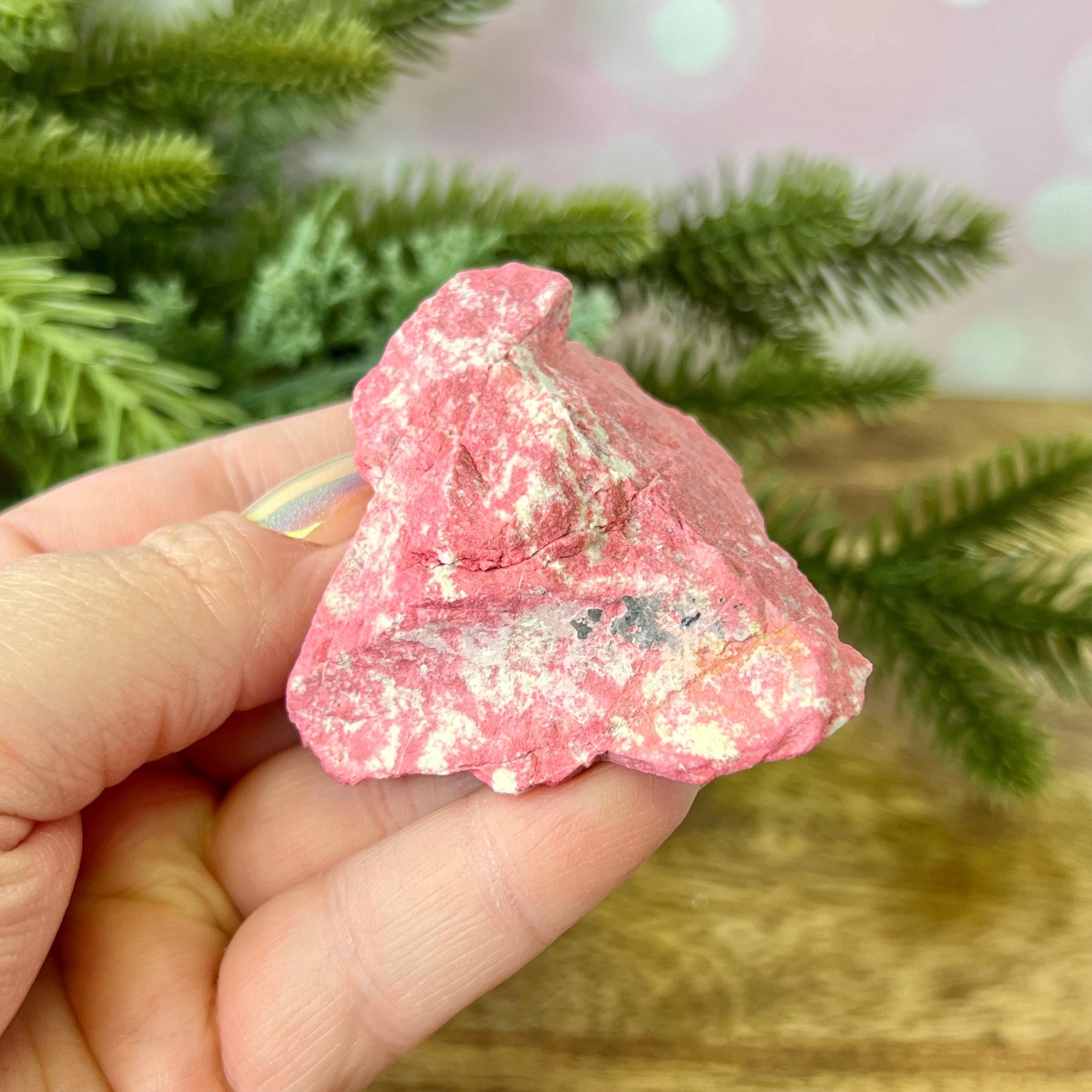 Thulite Raw Crystal, Natural Dark Pink Zoisite Mineral Thulite Raw Crystal, Natural Dark Pink Zoisite Mineral