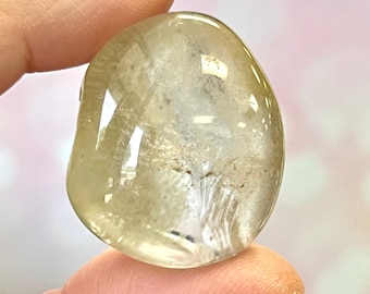 Garden Quartz Crystal from Brazil - Lodolite Lens Natural Gemstone - Pocket Talisman for Astral & Lucid Dreaming