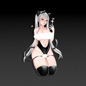Anime cat girl sticker decal discounted sale