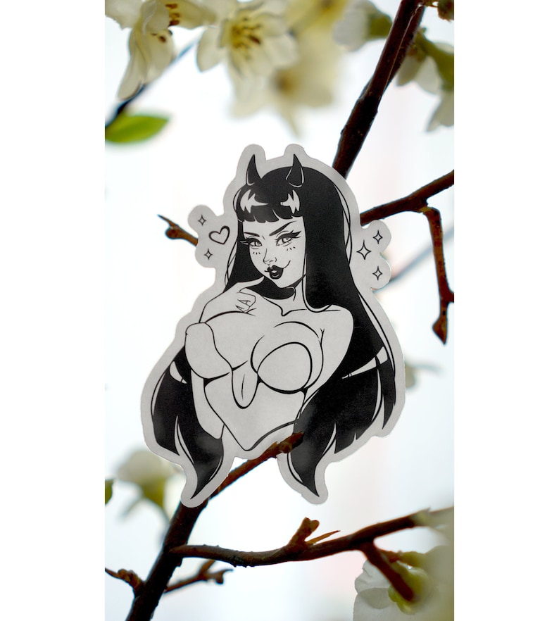 Demon Girl Waterproof Vinyl Sticker 