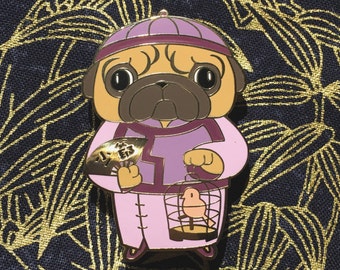 Rich Pug hard enamel pin-dog pin-enamel pin-dogs pin-pug pin-pug-lapel pin-horse fiddle press-rich-silly-chinese-hard enamel pin-dog