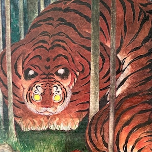 Tiger_Hero_Poster_stampa_stampa_artistica_acquerello_guazzo_inchiostro_arte_originale_illustrazione_arte_tigre_disegno_tigre_pittura_tigre_amante_tigre_amante_arte