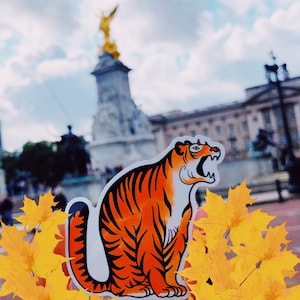 Evil Tiger vinyl sticker_sticker_drawing_illustration_kawaii_illo_tiger_big cat_cat_horsefiddlepress_inktober_doodle_original_fall colour