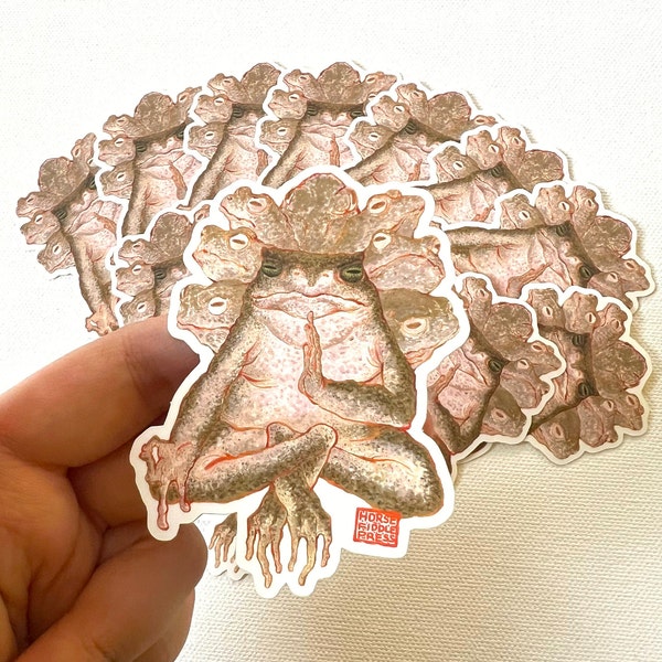 Eight_Headed_Zen_Toad_Vinyl_Sticker_goldentoad_toadart_toaddrawing_toadlover_zenmaster_original_zenmaster_zentoad_frogart_mystical_zenart