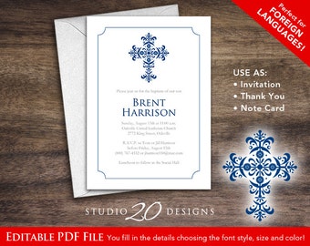 baptism invitations etsy