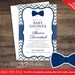 Bow Tie Baby Shower Invitations Editable Pdf DIY 4x6 | Etsy