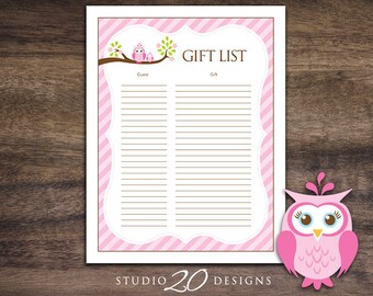 Pink owl baby shower | Etsy