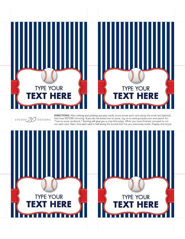Instant Download Baseball Food Labels DIY Editable Food - Etsy
