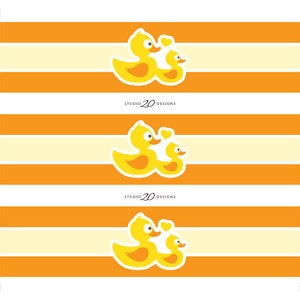 Instant Download Rubber Duckie Water Bottle Labels, Printable Duck Baby ...
