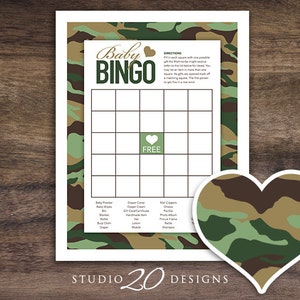 Free Printable Camo Baby Shower Games